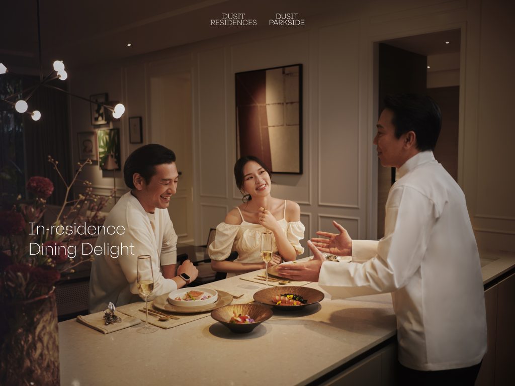 a private chef in the residence cook a wonderful meal to the couple and family